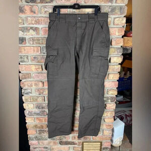 5.11 Tactical cargo pants mens L Large brown relaxed straight leg army